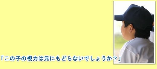 「本部先生！この子の視力は、もう元には戻らないのでしょうか！？」